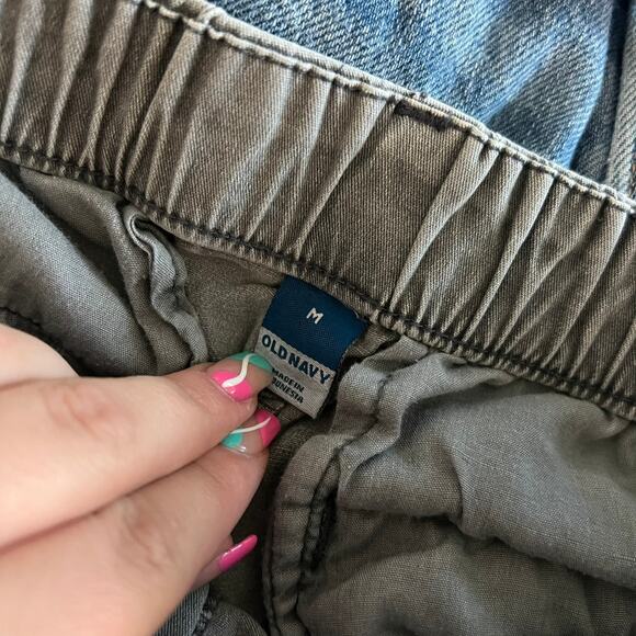 Old Navy Straight Leg Denim Pants Gray Cotton Stretch Hi-Rise Medium Wash Sz M - Picture 6 of 8